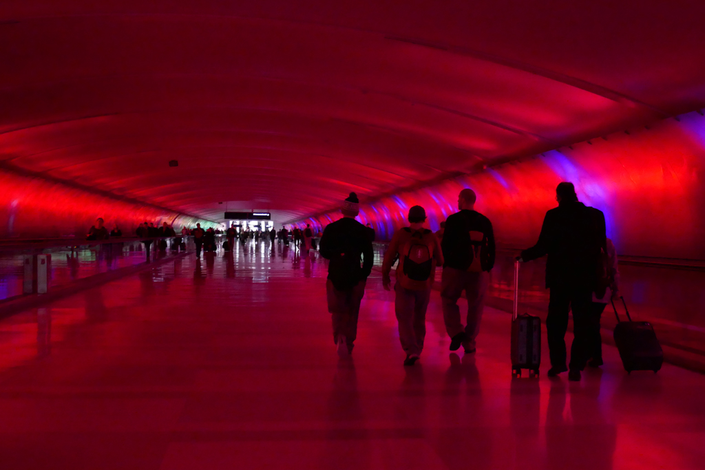 Airport Travelers by Donna JW Griffiths