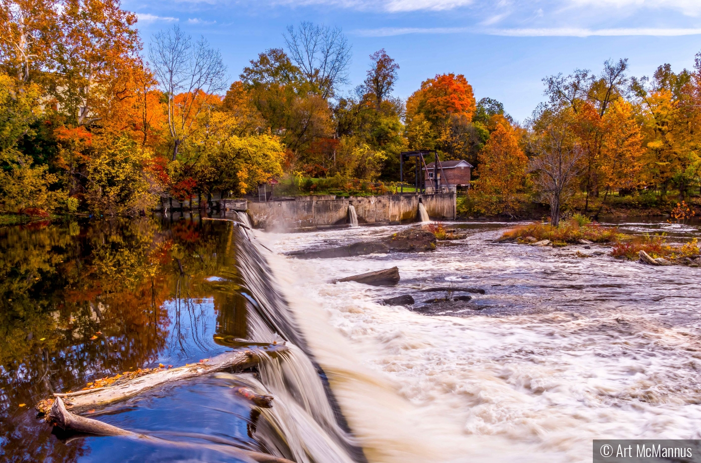 Batten Kill Dam - Cheshire, NY by Art McMannus