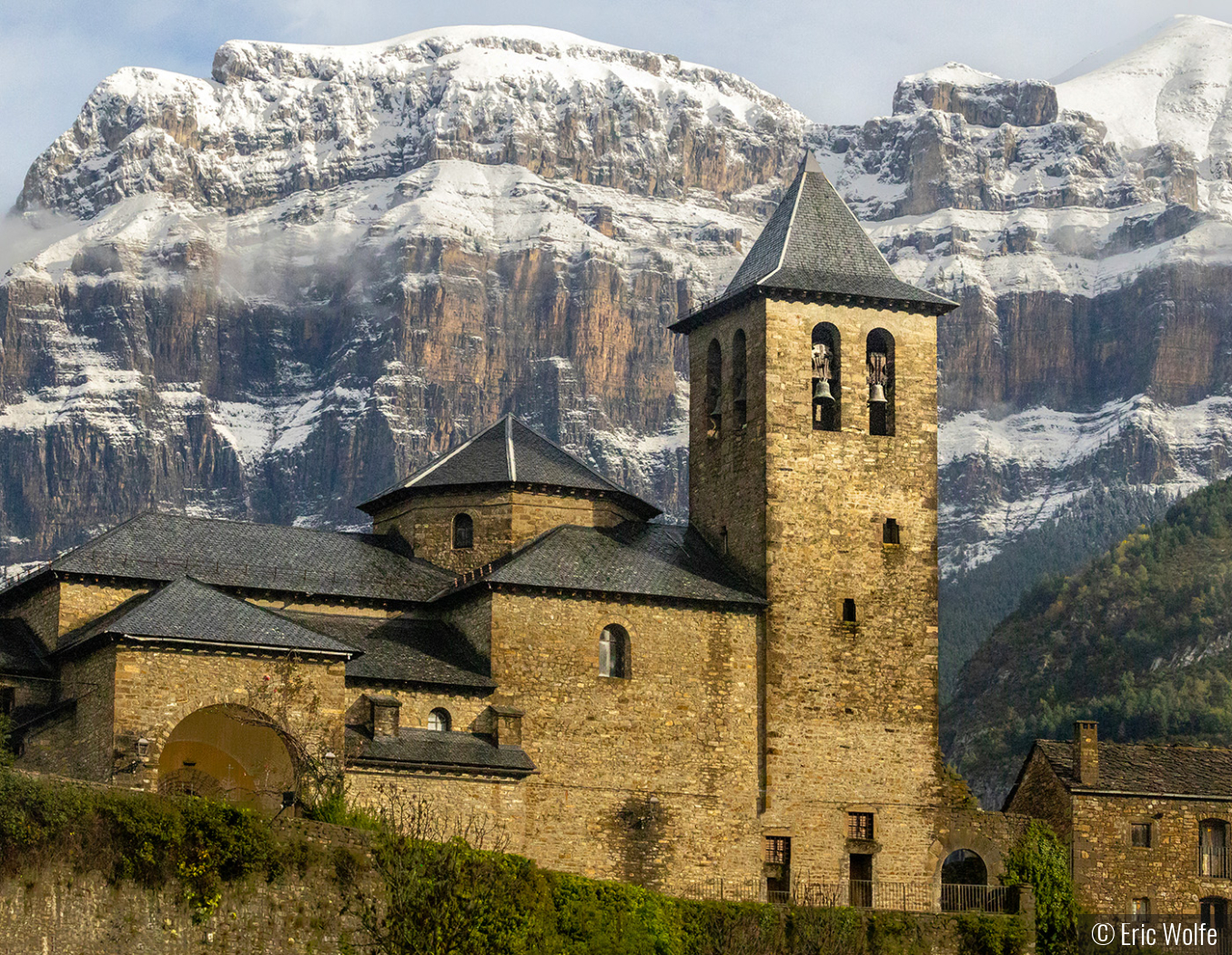 Bell Tower Below the Pyrenees by Eric Wolfe