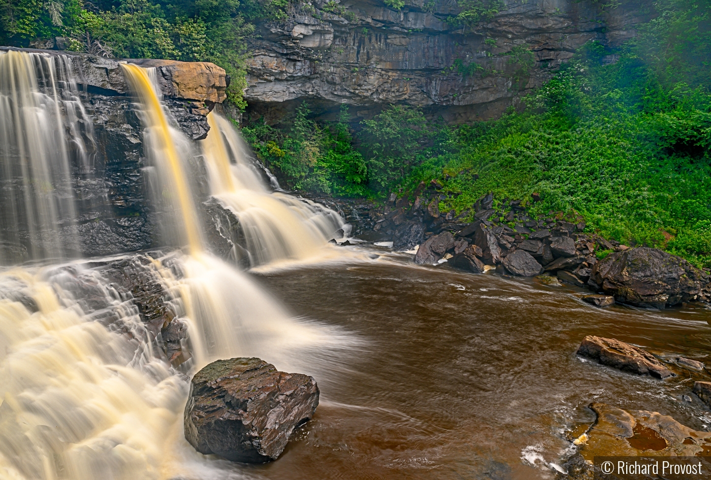 Black water falls by Richard Provost