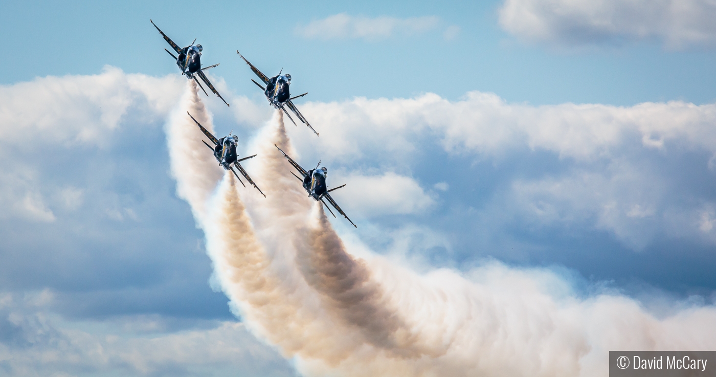 Blue Angels leading exhaust lines by David McCary