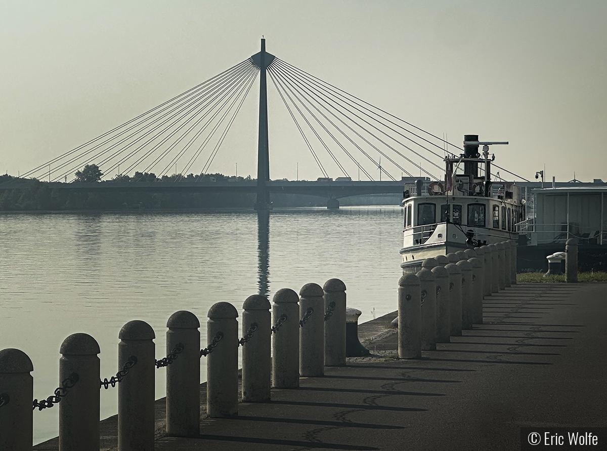 Boat Tied to Lines by Eric Wolfe