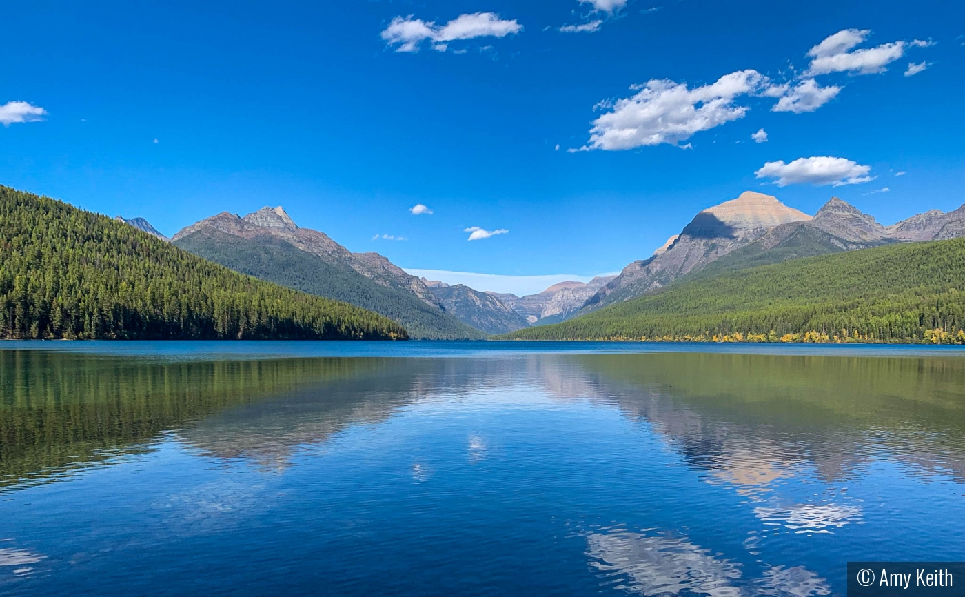 Bowman Lake in the Fall by Amy Keith