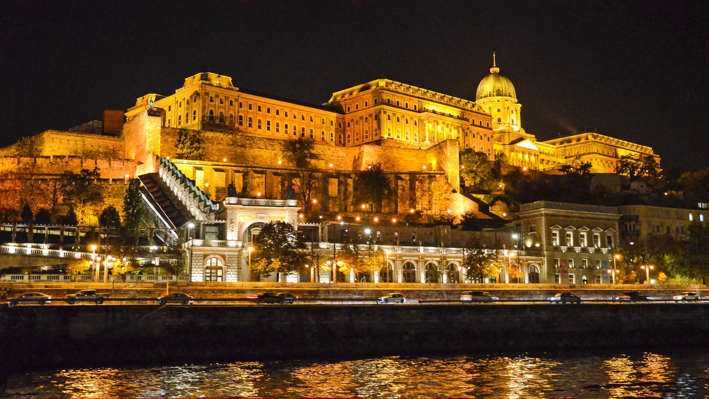 Budapest Palace From The Danube by Louis Arthur Norton