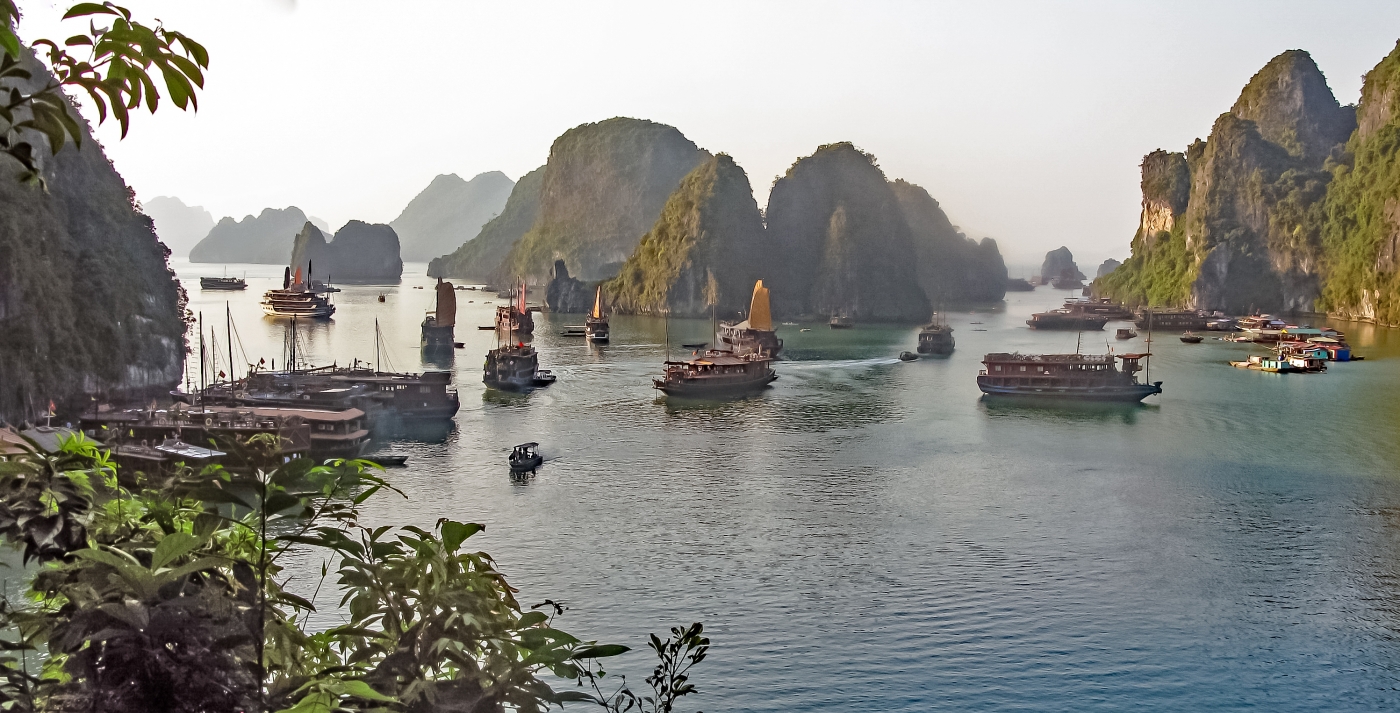 Bustling Vietnam's Ha Long Bay by Louis Arthur Norton