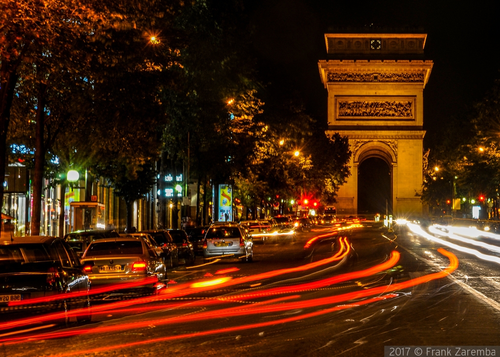 Car in motion at Night by Frank Zaremba