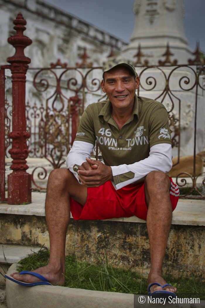 Cemetary Worker by Nancy Schumann