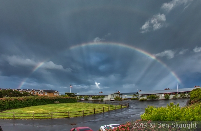 Coastal Storm with Rainbow by Ben Skaught