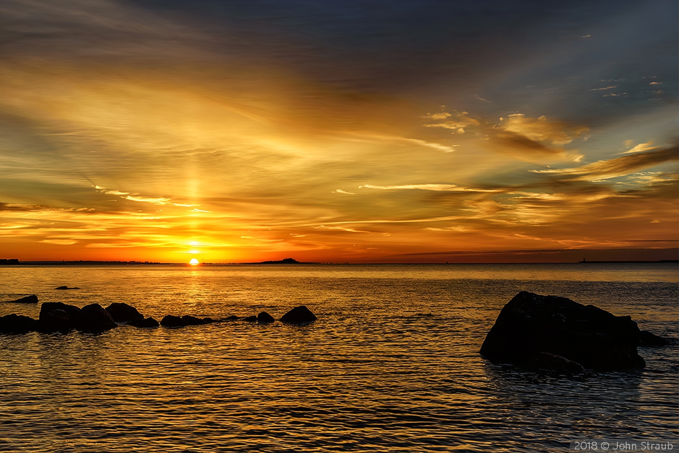 Dawn from Grove Beach by John Straub