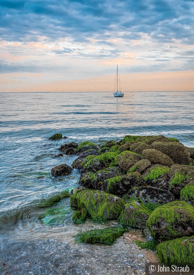 Emerald Drapes of Low Tide at Dusk by John Straub