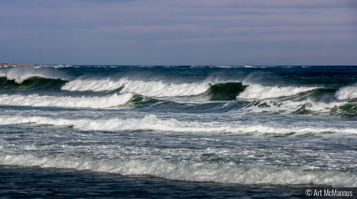 Ferry Beach Surf - Scarborough, ME by Art McMannus