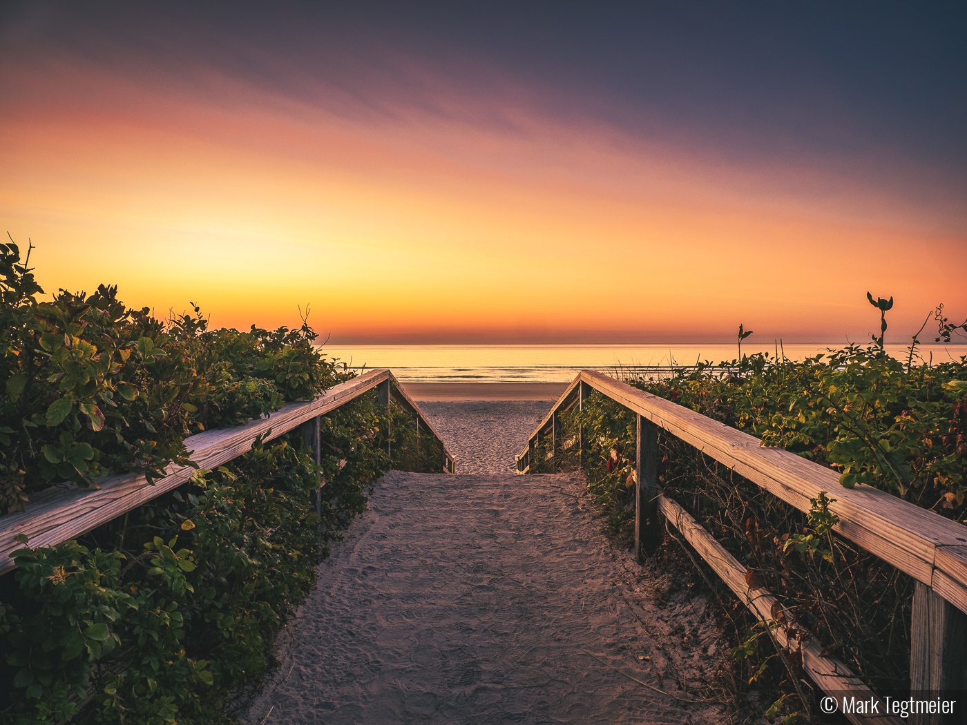 Footbridge Beach Sunrise by Mark Tegtmeier