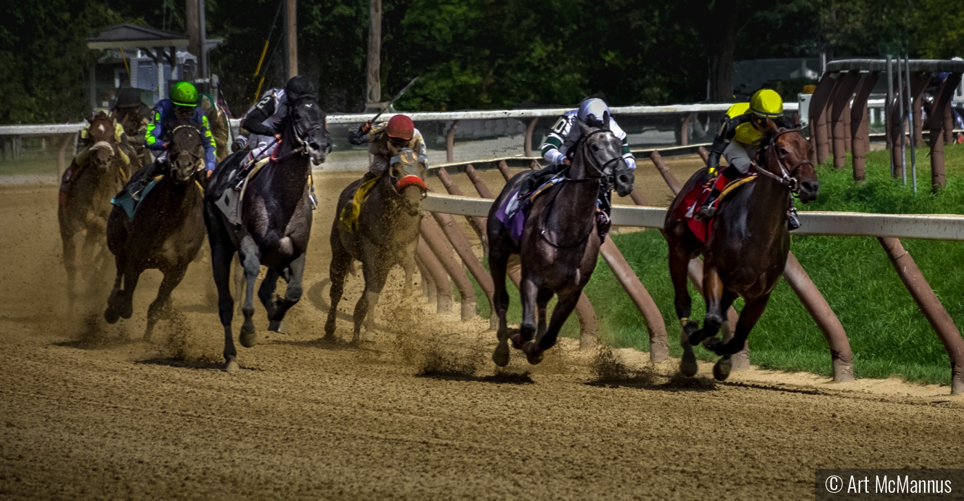 Fourth Turn at Saratoga by Art McMannus