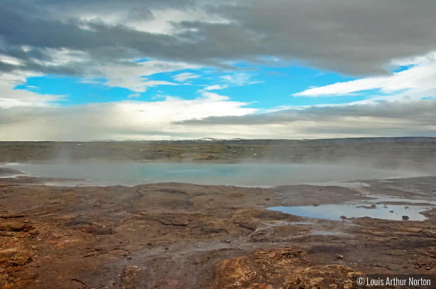 Geyser Pool In Iceland by Louis Arthur Norton