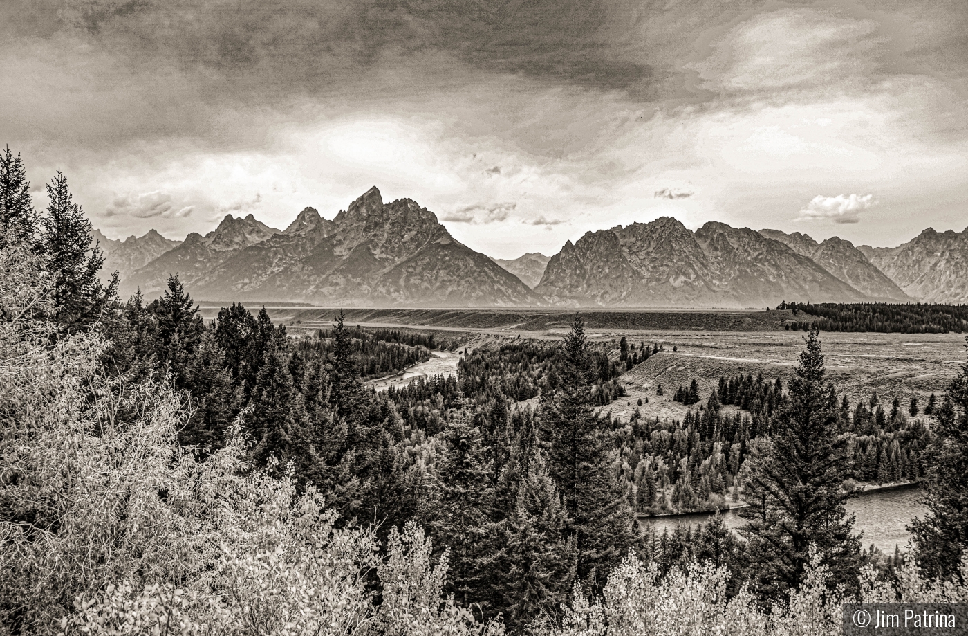 Grand Teton's Brewing Storm by Jim Patrina