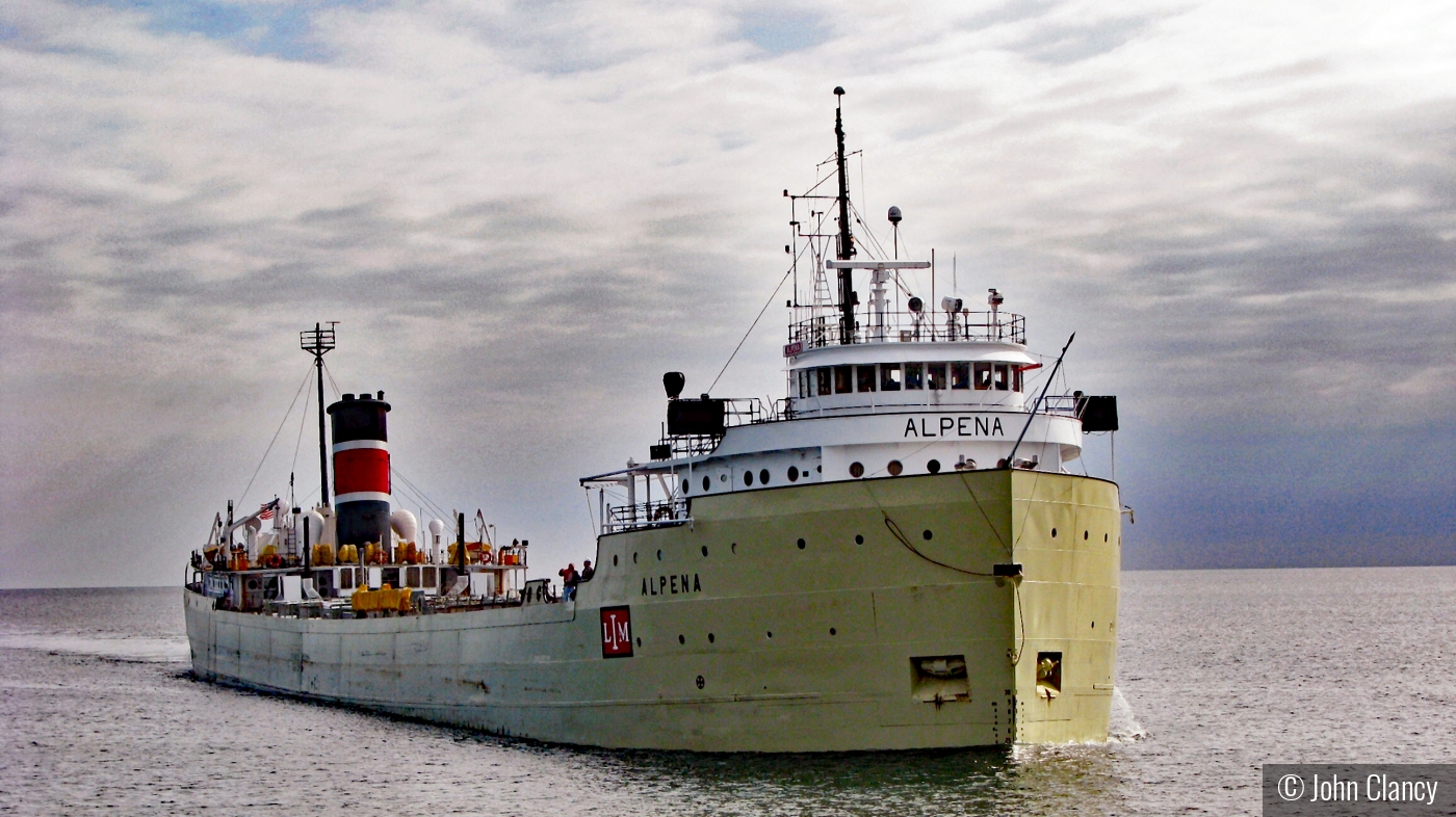 Great Lakes Ore Boat by John Clancy