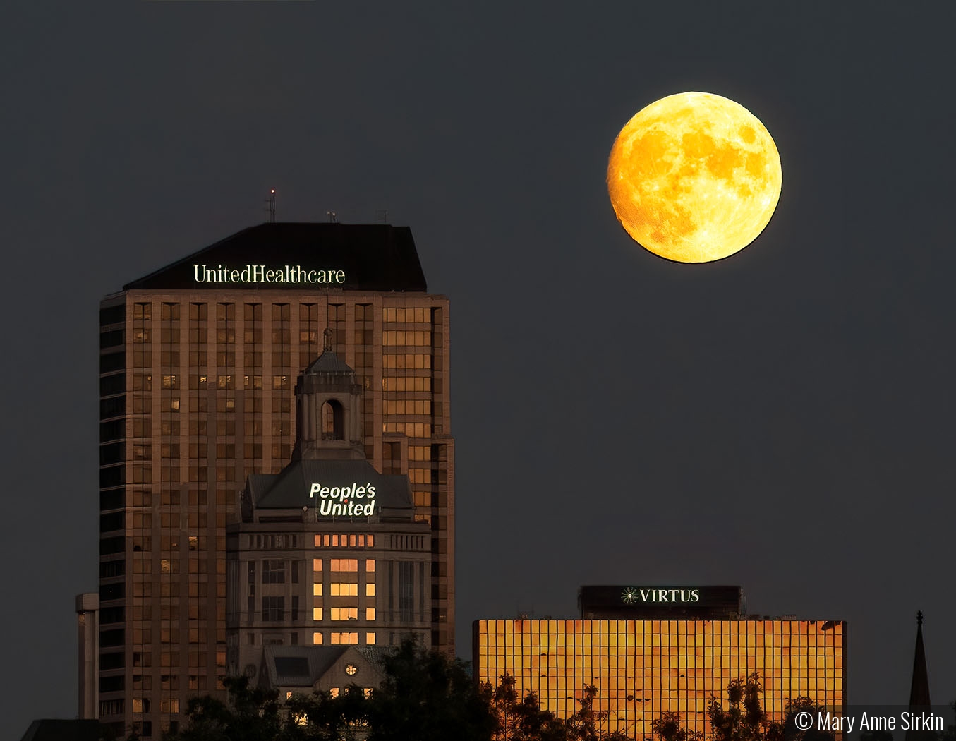 Hartford Moon View by Mary Anne Sirkin