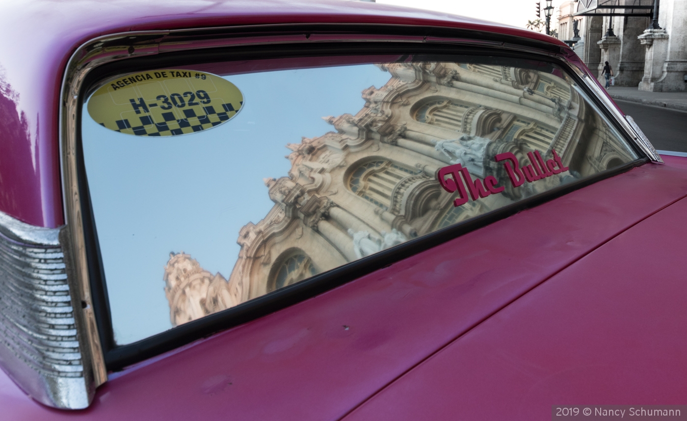 Havana Opera House reflection by Nancy Schumann