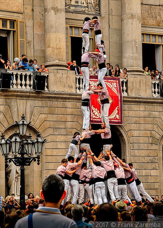 Human Pyramid Barcelona by Frank Zaremba