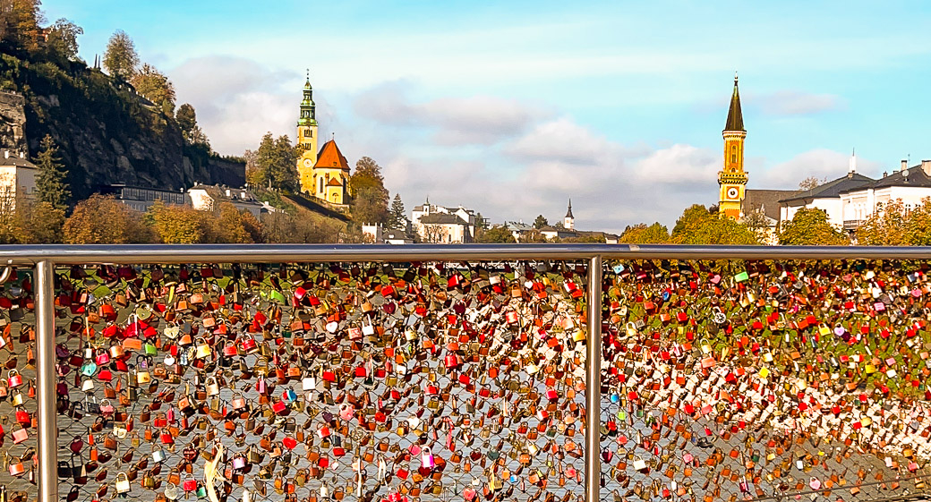 Lock Bridge over the Salzach River by Pamela Carter