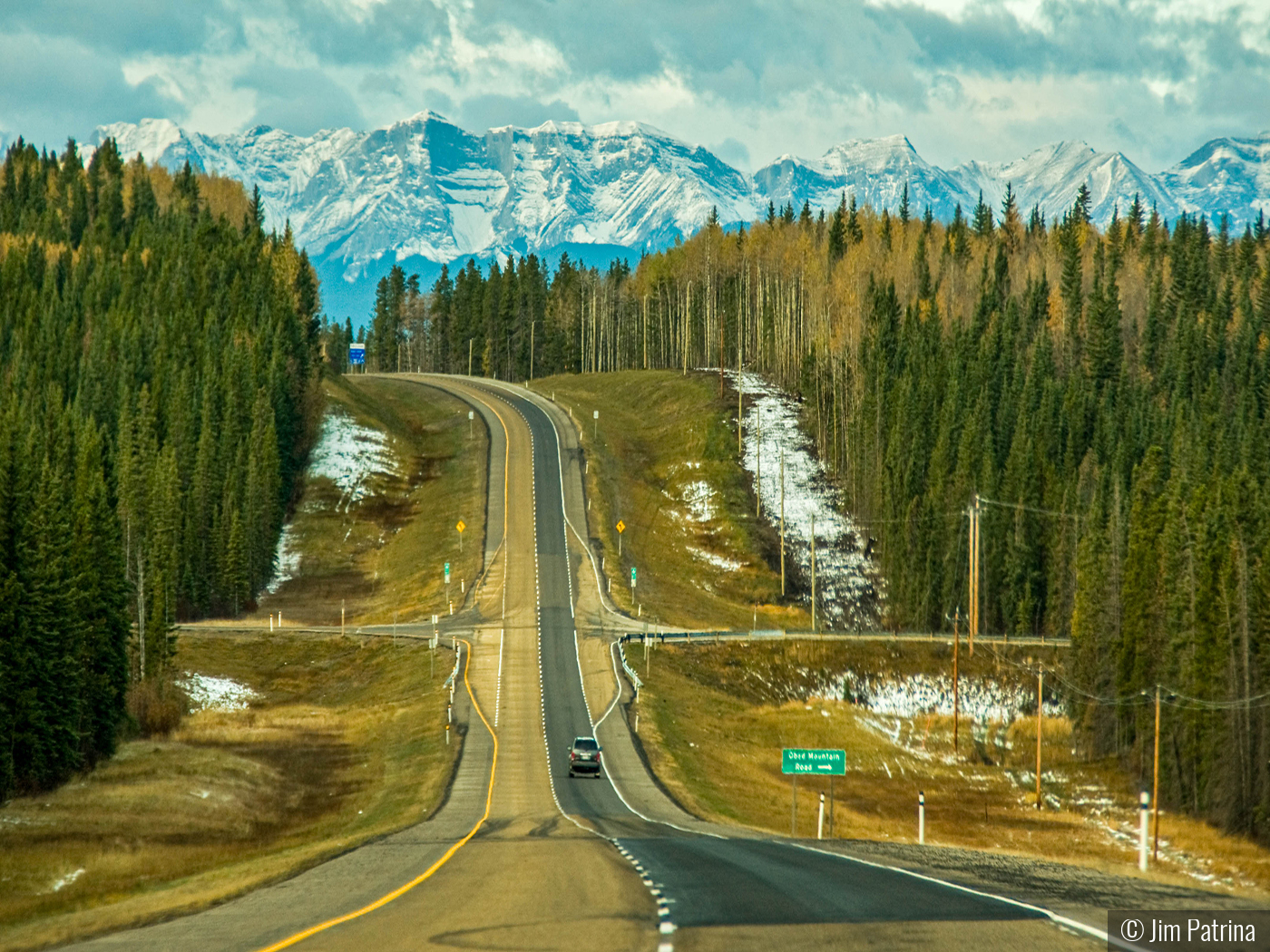 Long Windy Road to the Canadian Rockies by Jim Patrina