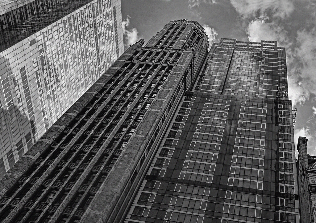 Looking Up 42nd Street by Alene Galin