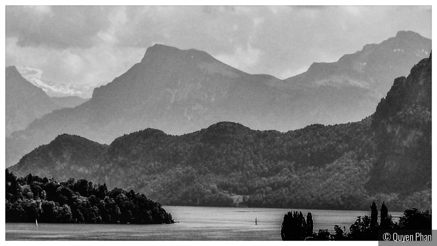 Lucerne Lake and Mountains by Quyen Phan