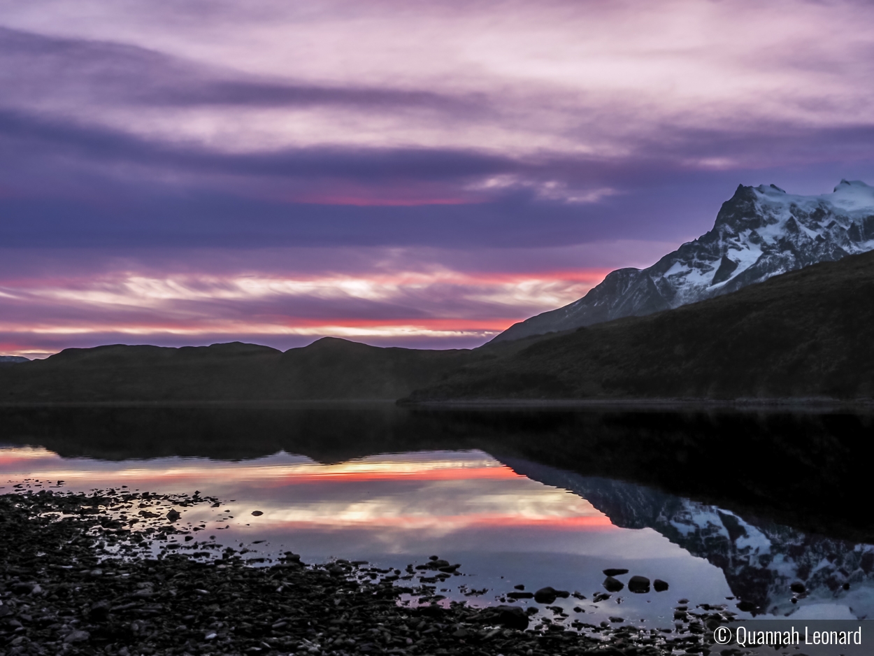 Magenta Skies in Glacier National Park by Quannah Leonard