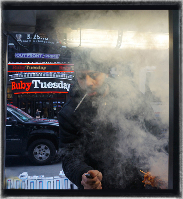 NYC Street Vendor by Alene Galin