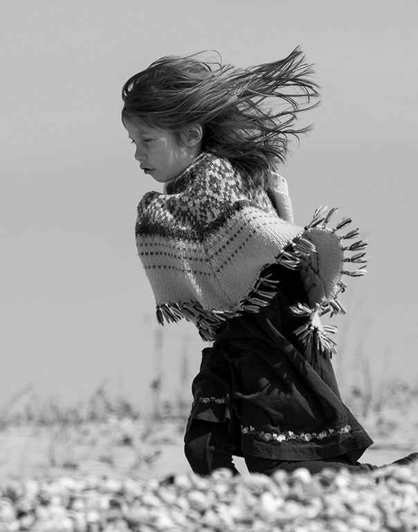 Natasha on a coldbeach day by Nancy Schumann