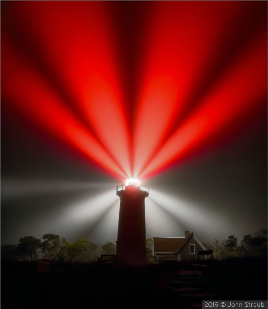 Nauset Light in the Fog by John Straub