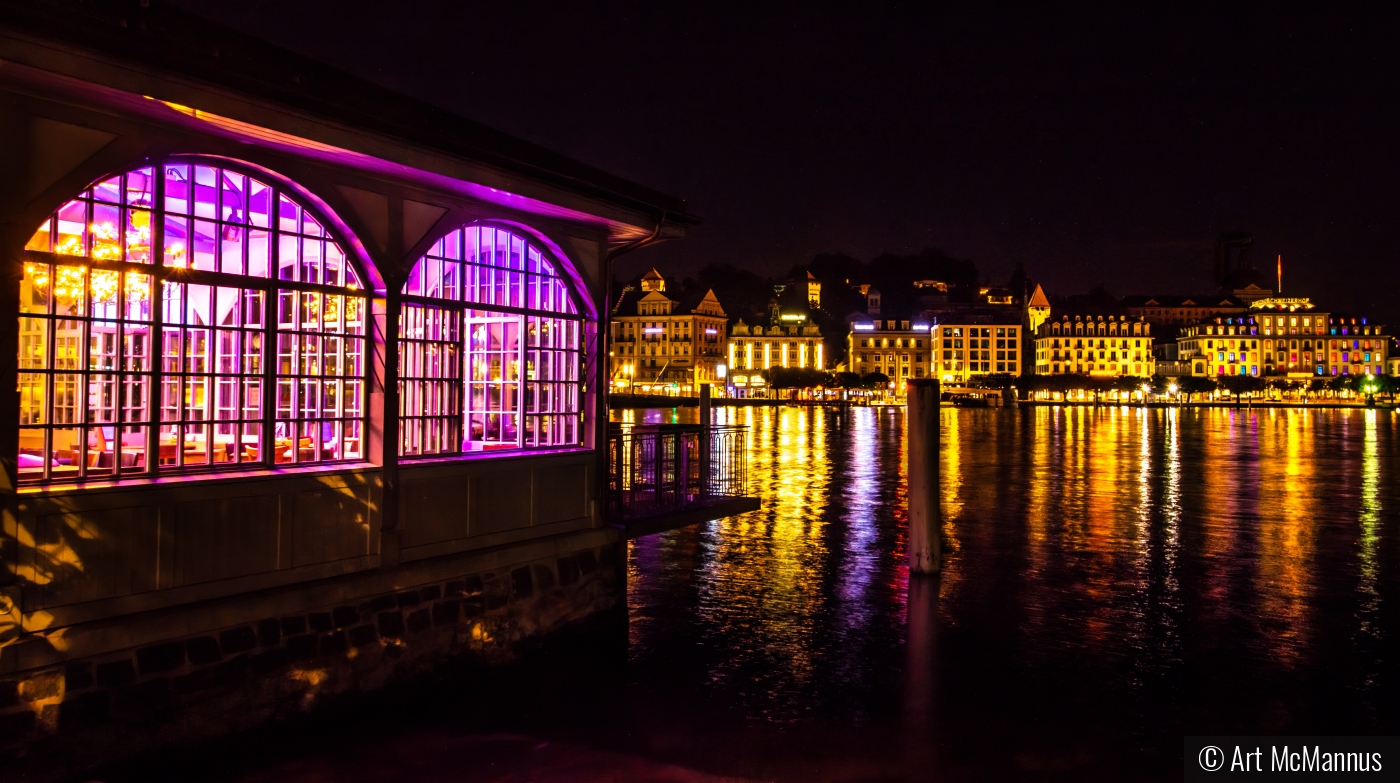 Night Lights of Lucerne by Art McMannus