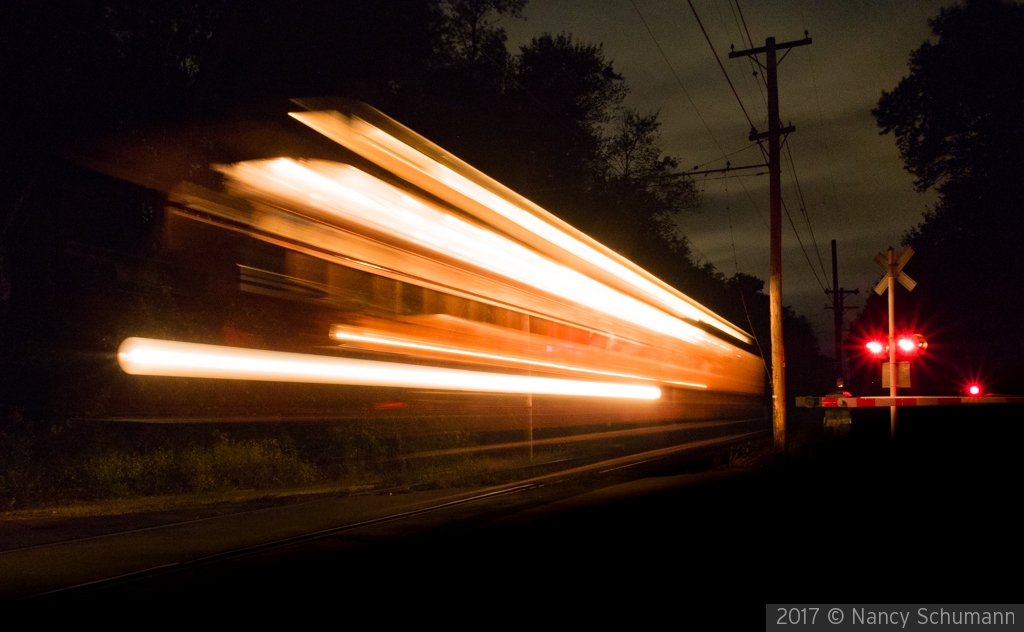 Nightime trolley run by Nancy Schumann