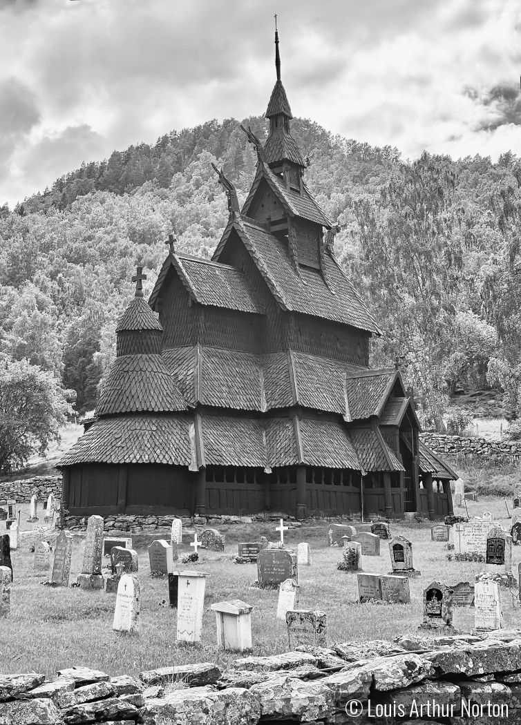 Norwegian Stave Church by Louis Arthur Norton