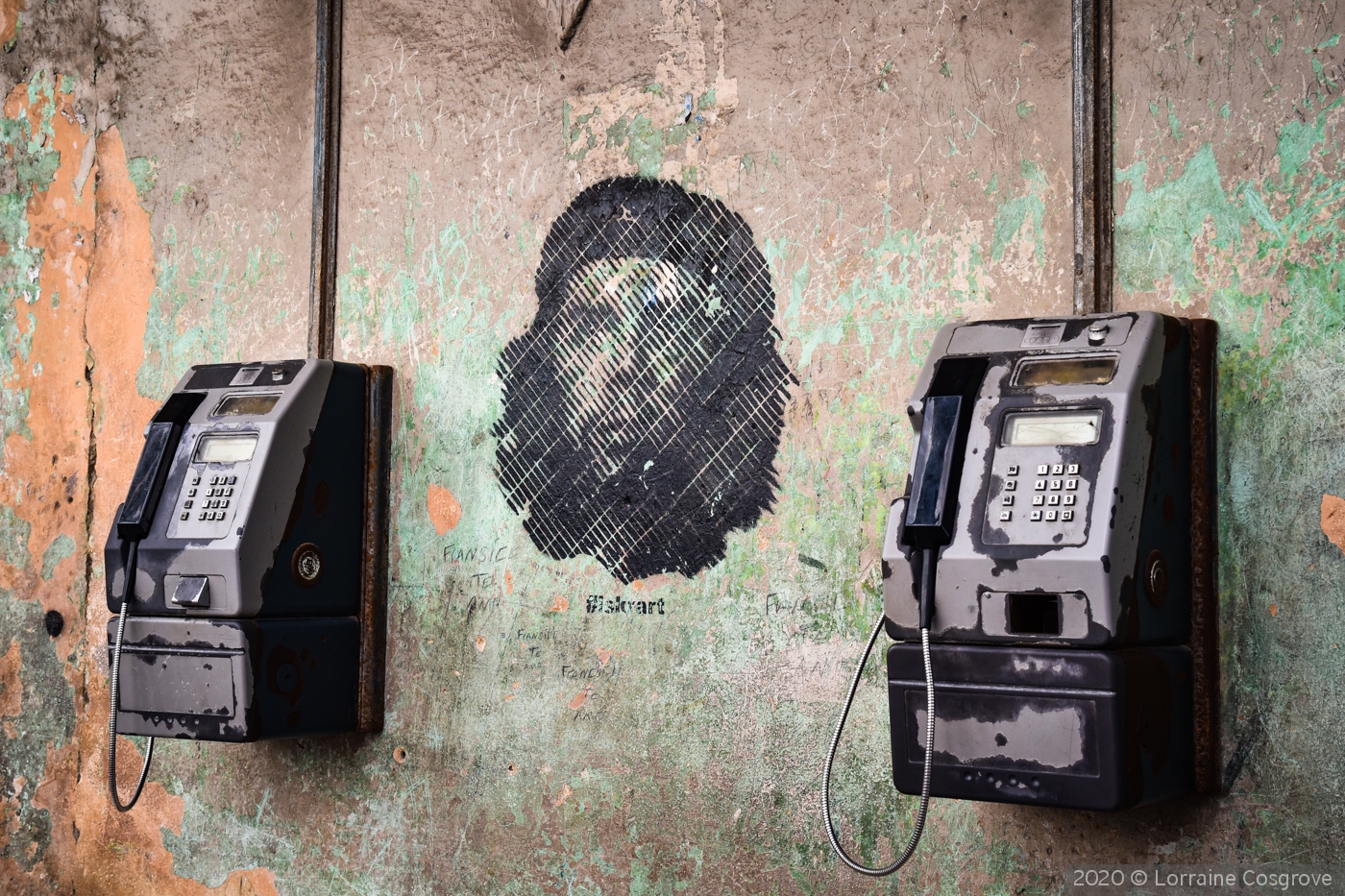 Old Telephones in Cuba by Lorraine Cosgrove