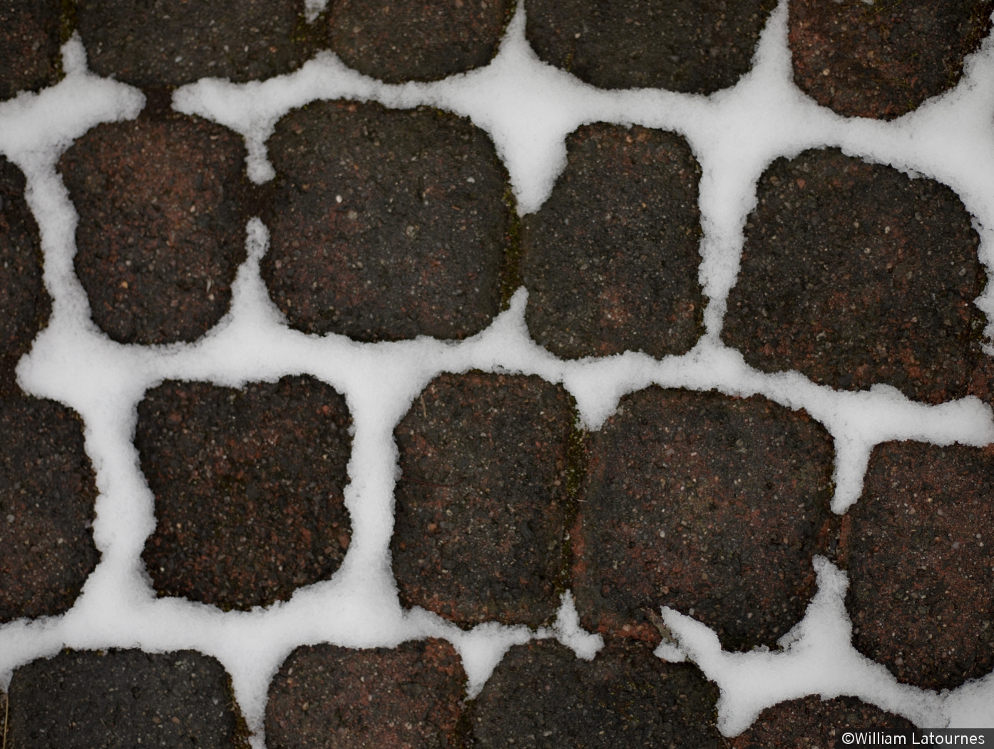 Patio Blocks With Snow by William Latournes