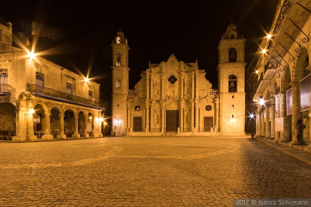 Plaza de la Catedral, Havana, Cuba by Nancy Schumann