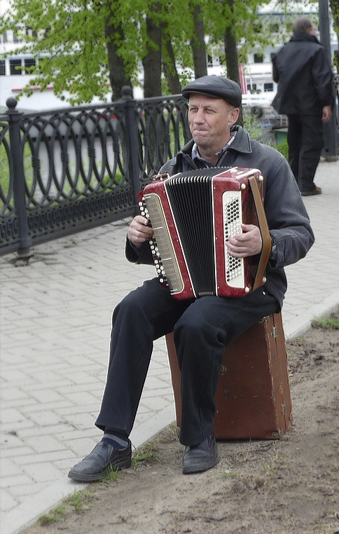 Russian Busker by Mark Buchanan