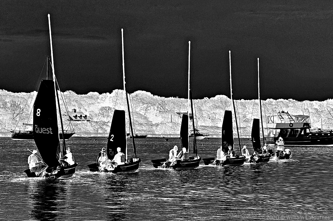 Sailboats Heading Out by William Latournes