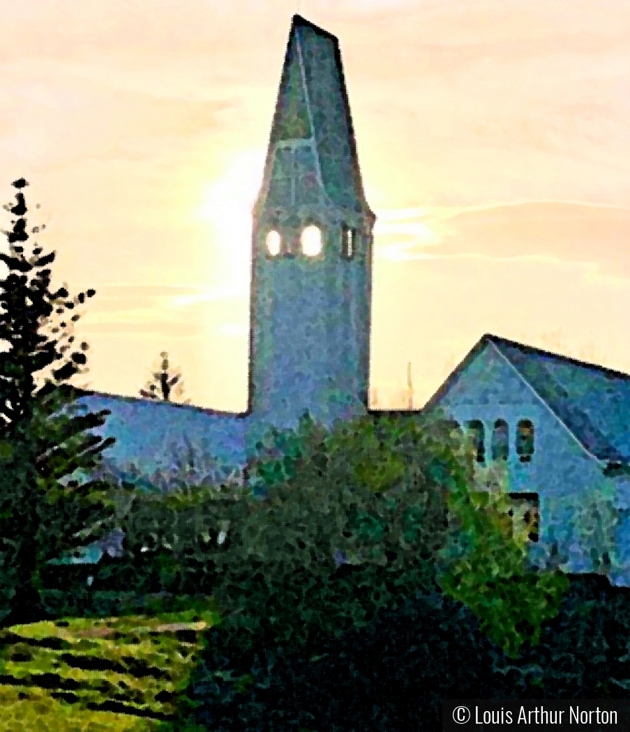 Selfoss Church Late Afternoon by Louis Arthur Norton