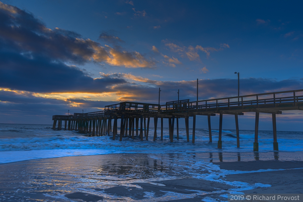 Sunrise at Avalon Pier, NJ by Richard Provost