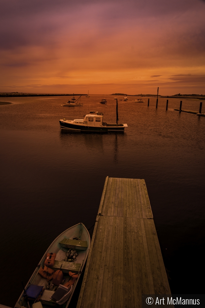 Sunrise at Camp Ellis - Maine by Art McMannus