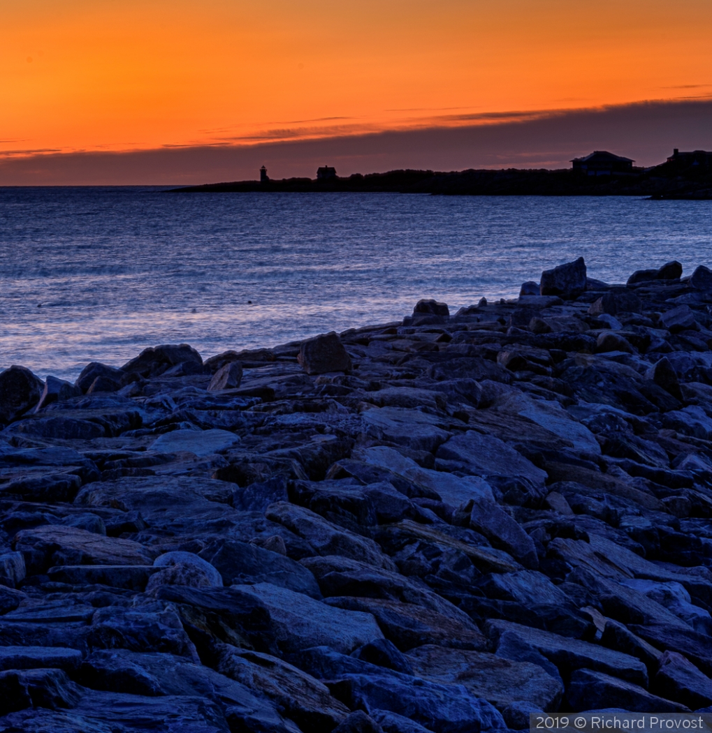 Sunrise at Rockport Harbor by Richard Provost