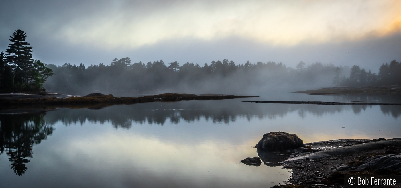 Sunrise on that cool foggy morn by Bob Ferrante