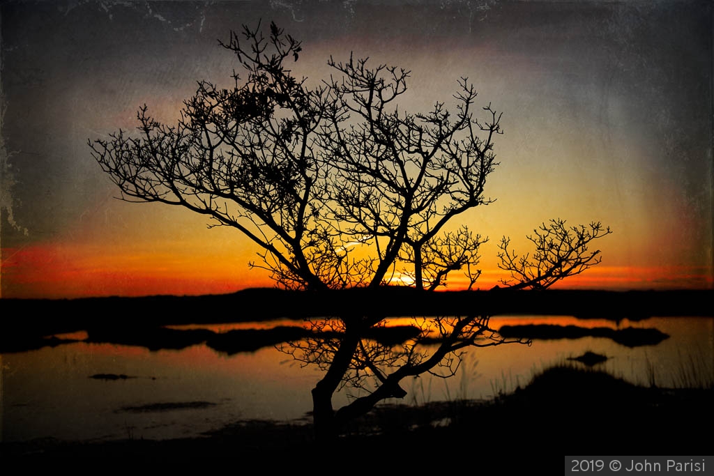 sunset at plumb island Mass. by John Parisi