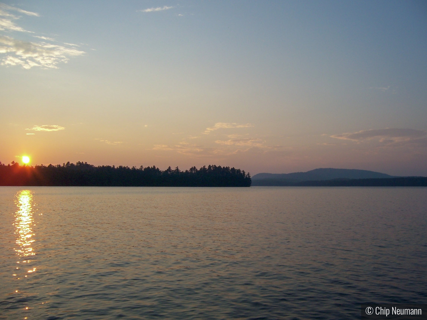 Sunset on Panther Pond, Raymond Maine by Chip Neumann