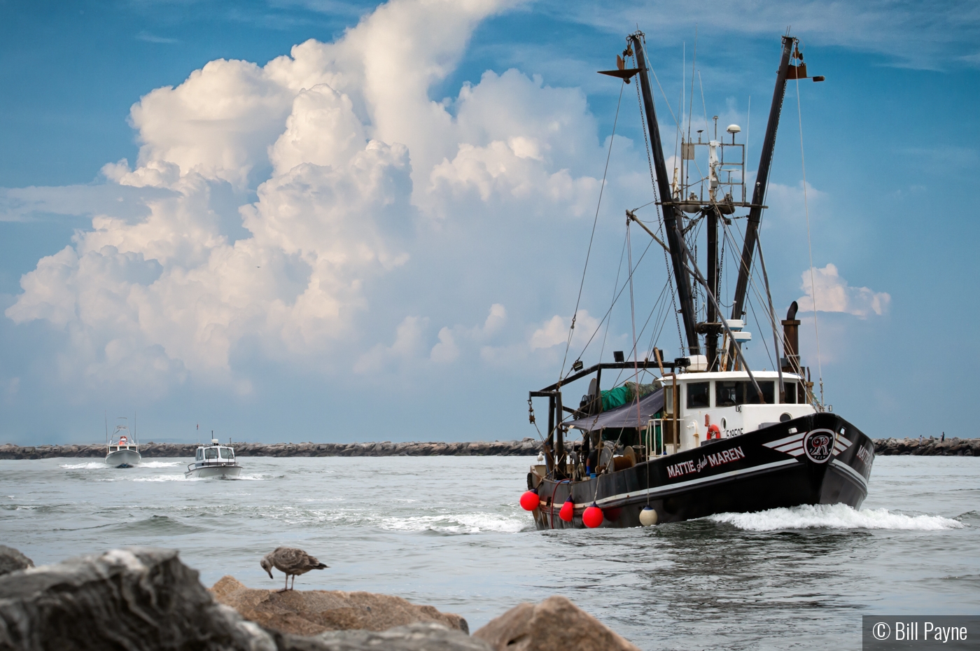 The Parade into Point Judith Harbor by Bill Payne