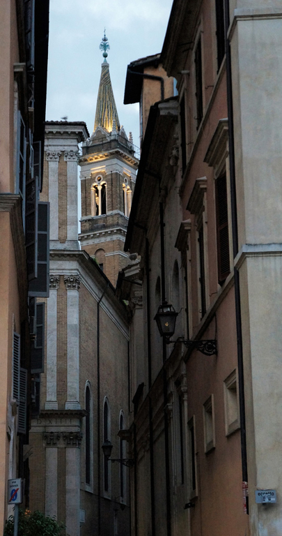 Twilight on Streets of Rome by Alene Galin