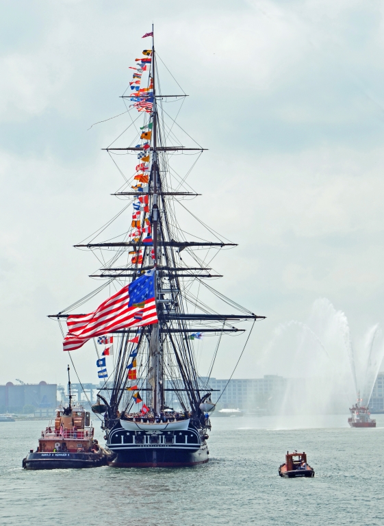 USS Constitution Underway by Lou Norton