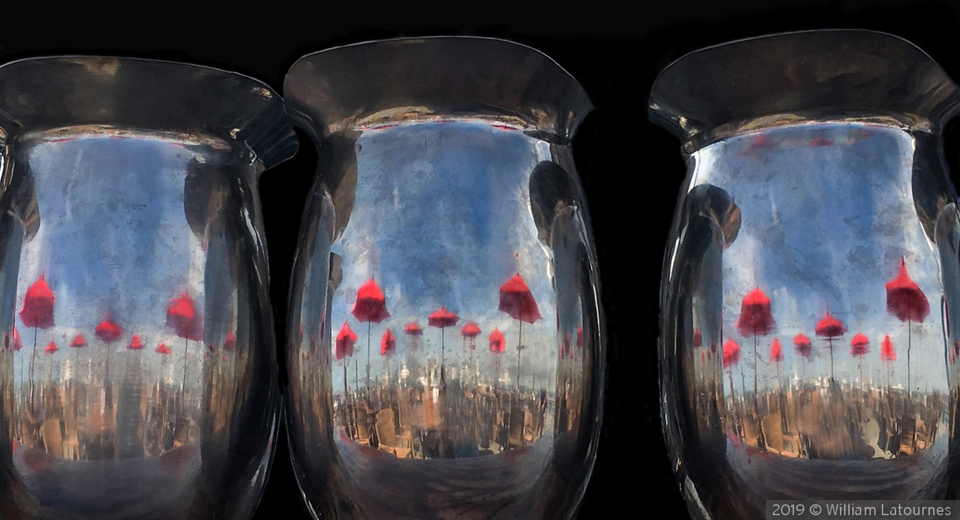 Unbrella Reflections in the Pitchers by William Latournes